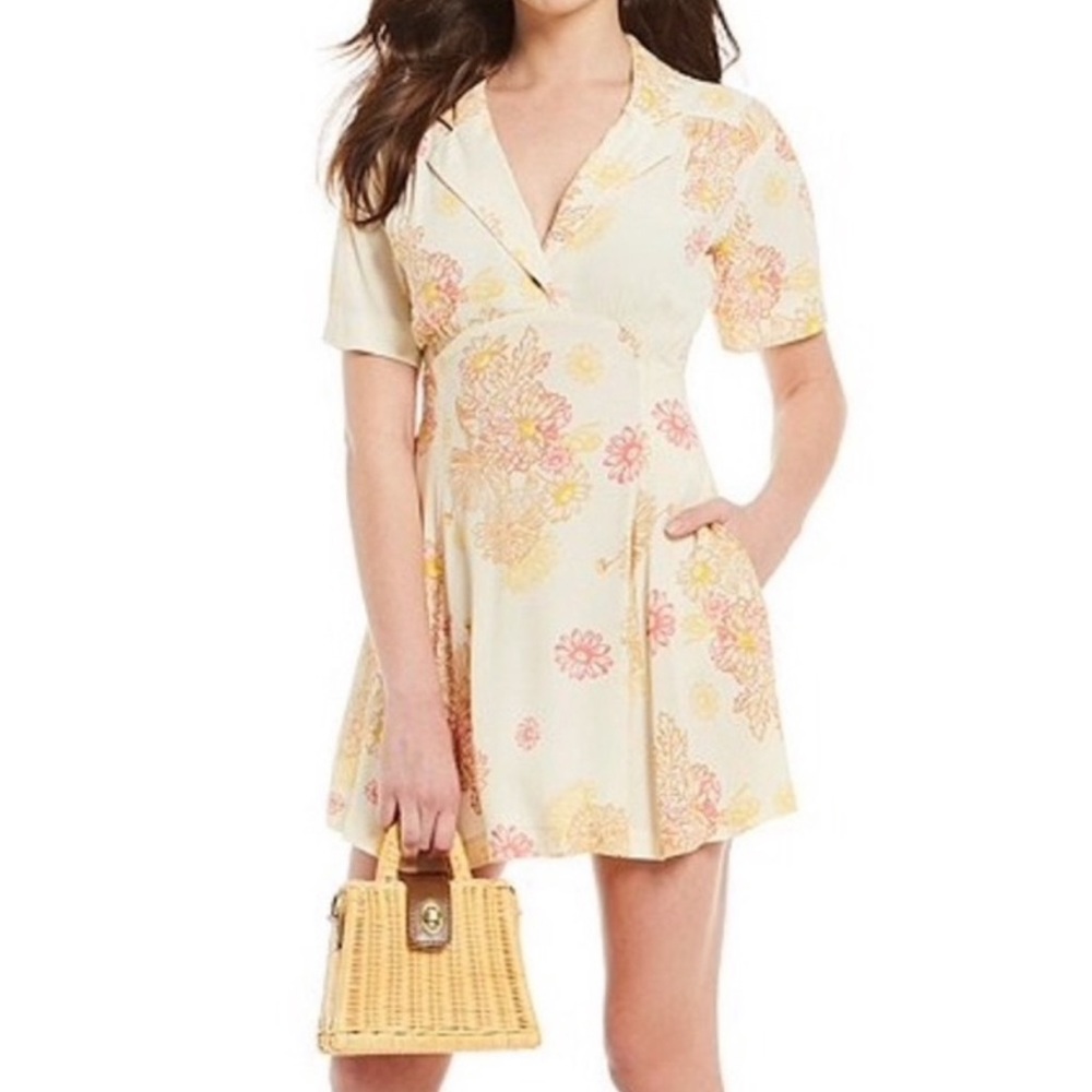 Free People Blue Hawaii Floral Mini Dress - Picture 2 of 8